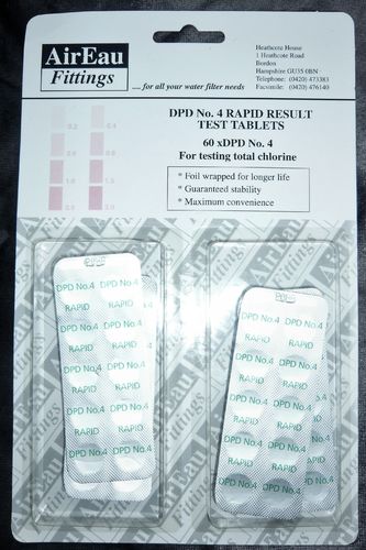 DPD No 4 Chlorine Test Kit Rapid Result Tablets