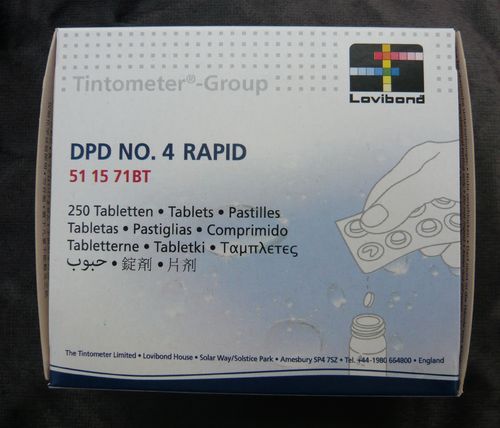 DPD No 4 Chlorine Test Kit Rapid Results Tablets (Pack of 250)